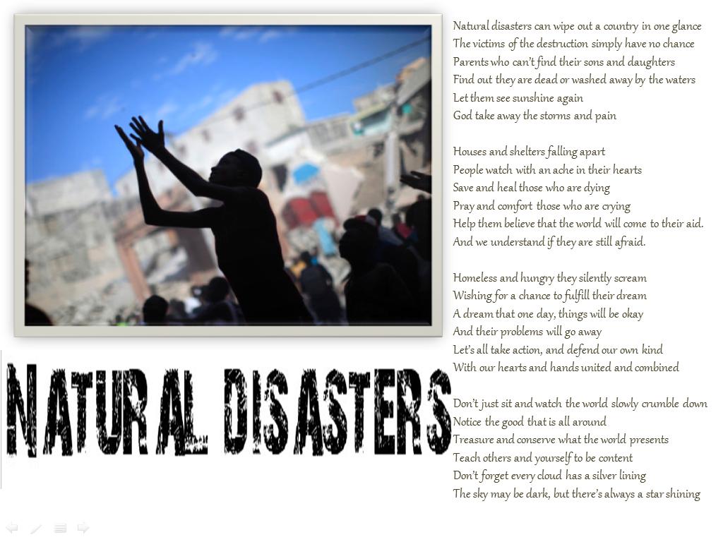 Acrostic Poem For Natural Disasters 49